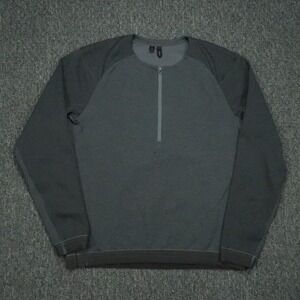 Lululemon Pullover Mens Large Blue Gray‎ The Lab Refract Track Jacket Half Zip